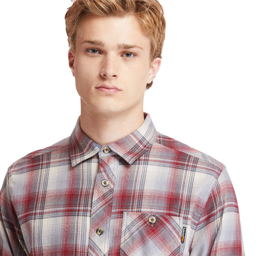 Camisa Masculino - Timberland Pro® Woodfort Midweight Flannel Work - MHBRT6912 - Bordeaux